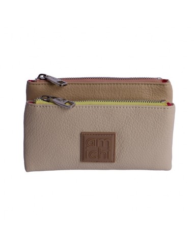 Monedero Amichi, Cremallera, Beig