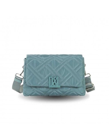 Bandolera Mujer Con Solapa Hasp D&L Aqua