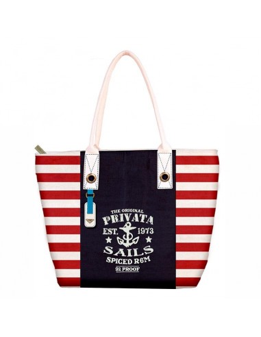 Bolso Playera Privata Stripes, Rojo
