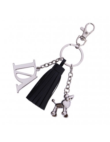 LLavero Metal Plata Don Algodón, Negro